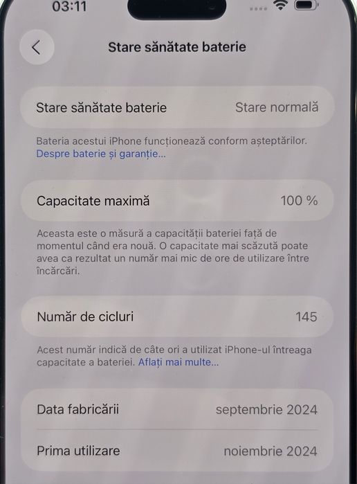 Iphone 16 pro max, Natural Titanium, 256gb,  100% procent baterie