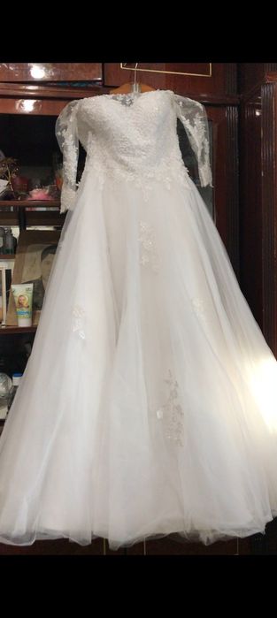 Продам свадебное платье 3D рукава