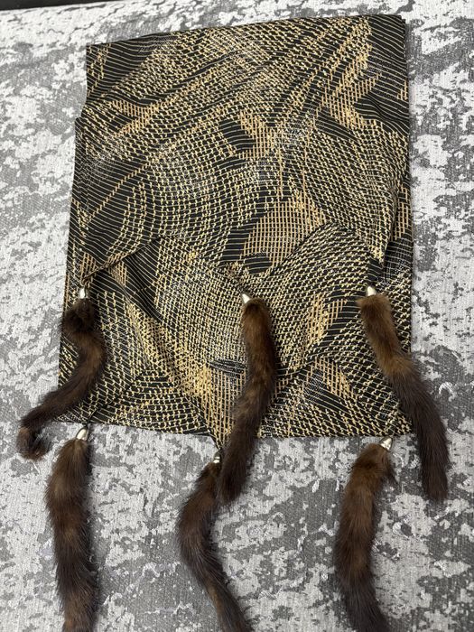 шарф с  норковыми хвостиками