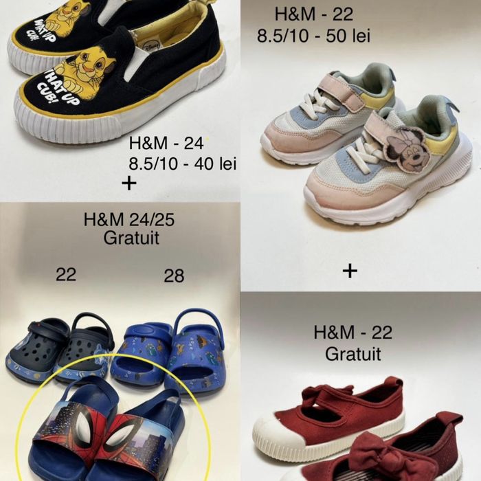 Tenisi / papuci copii diverse modele si marimi