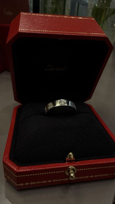 Cartier кольцо platina с бриллиантом  original