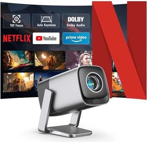 Нов Смарт проектор Netflix 1080P WiFi Bluetoot Dolby звук домашно кино
