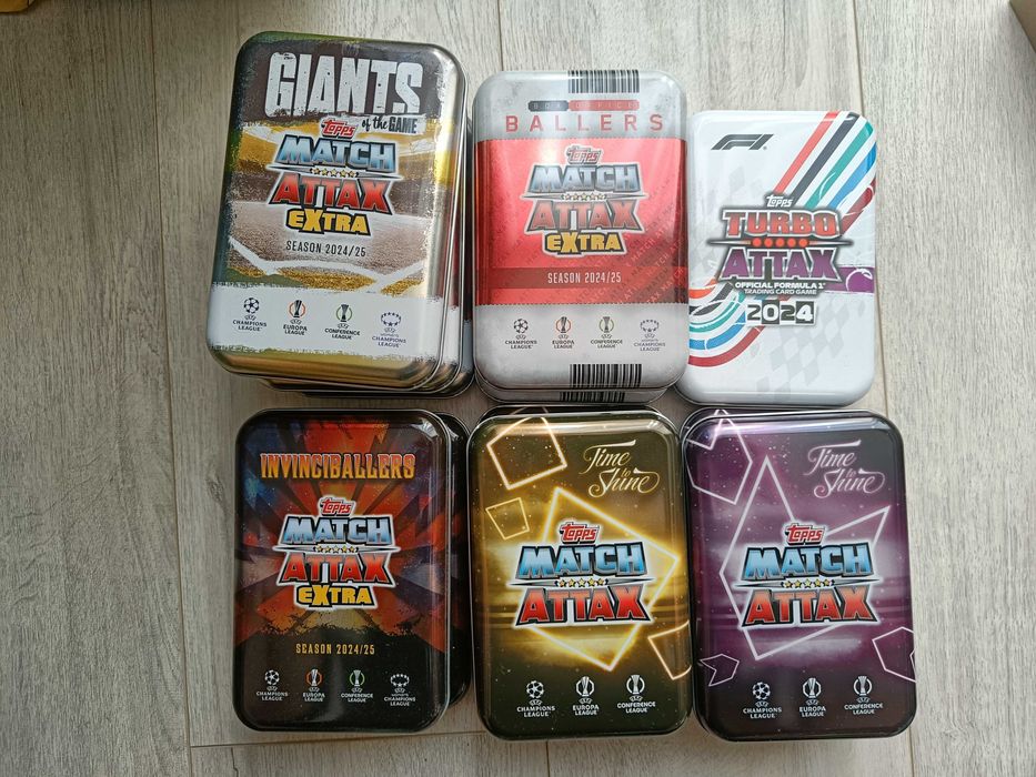 Празни метални кутии Match Attax / Adrenalyn XL