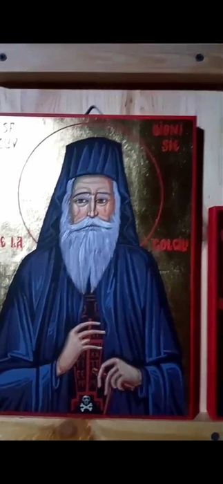 Sfântul Dionisie Vatopedinul de la Colciu icoana pictata A4 și A5