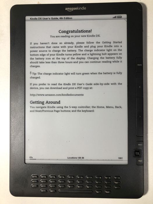 Электронная книга Amazon Kindle DX Graphite или обмен