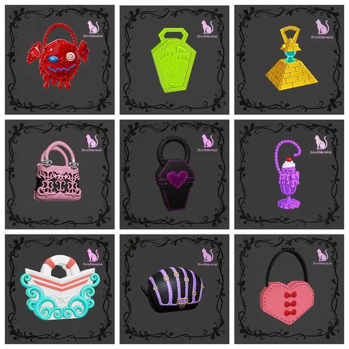 3D сумки для кукол Monster High, Ever After High