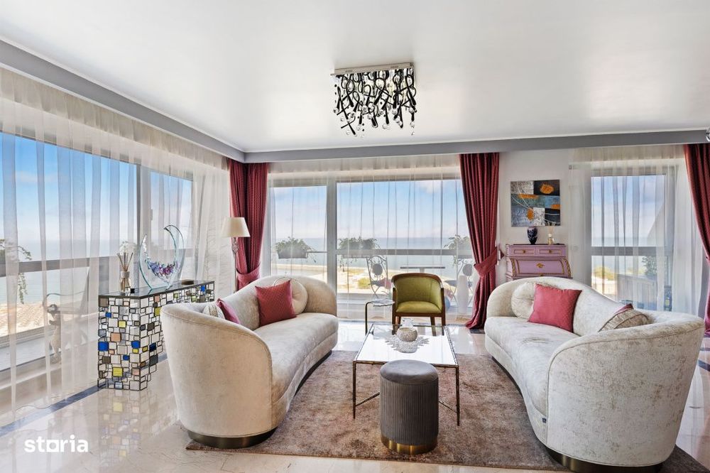 Penthouse pe 2 niveluri | vedere frontala la mare 180° | Faleza Nord