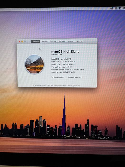 Imac late 2012, 21.6” retina display