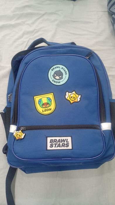 Ученическа раница с 2 отделения Paso - Brawl Stars + портмоне