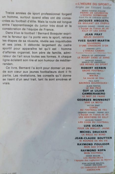 Vive le football ! Bernard BOSQUIER, J.Thibert, 1973