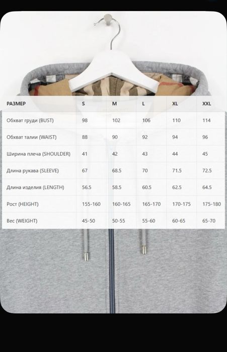 Зипка Burberry серого цвета