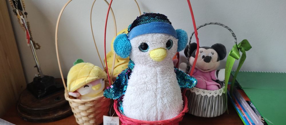 coșuleț și pinguin/ cadou de Paște pentru copii