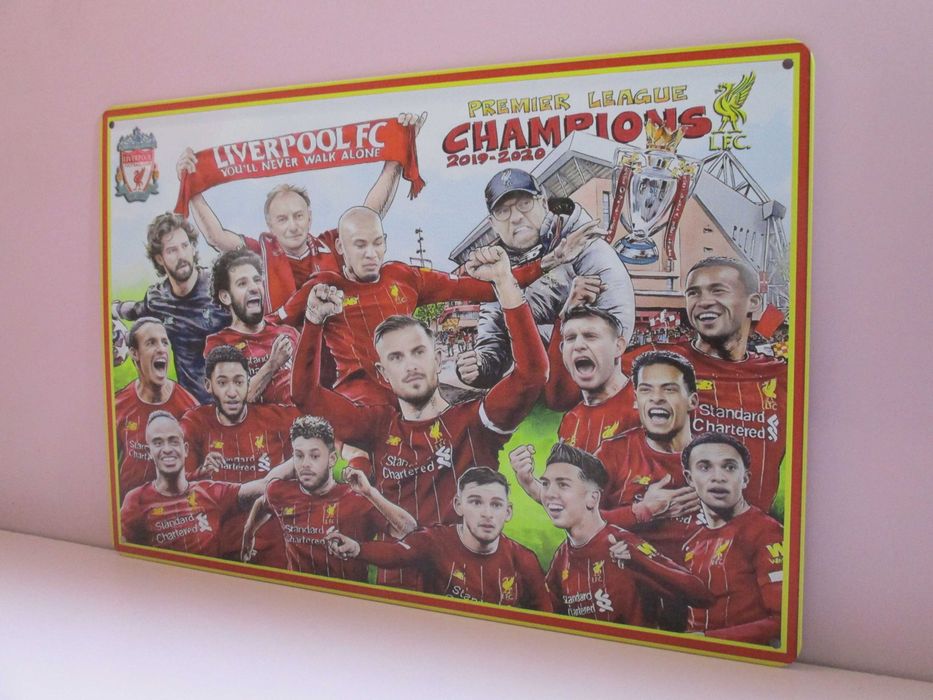 2 Метални Табели-Картини-Liverpool-Premier League Champions-2020/2025