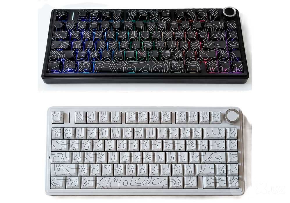 Клавиатура AULA  F75 BLACK CONTUR +WHITE CONTUR- оригинал