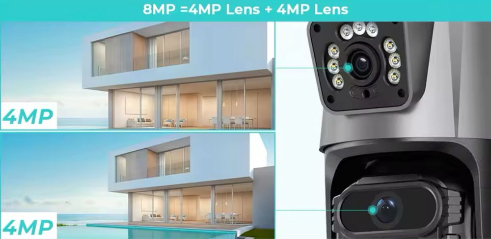 Camere NOI camera supraveghere 4K 8mp exterior wifi wireless app.iCSee