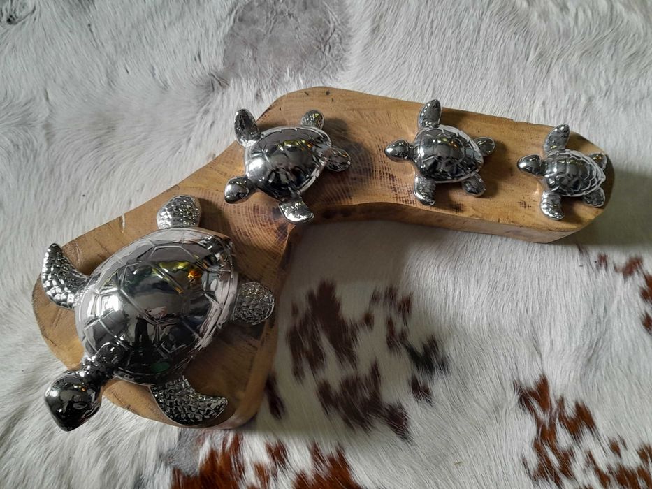 Decoratiune lemn Turtles / handmade