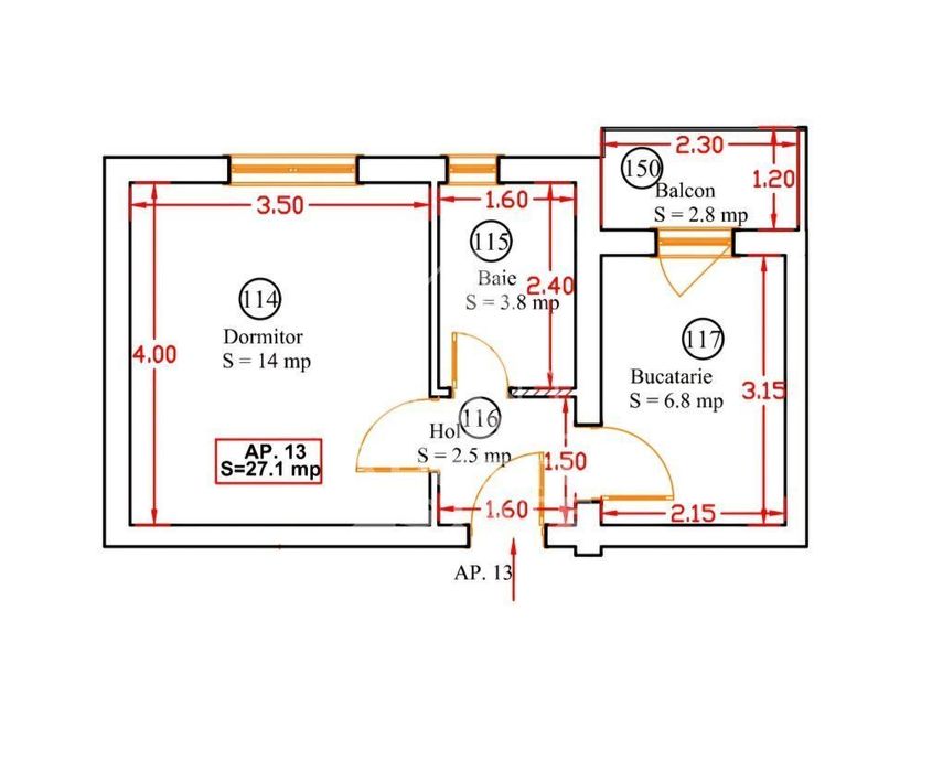 Apartament 1 camera de închiriat,bloc nou,Giroc