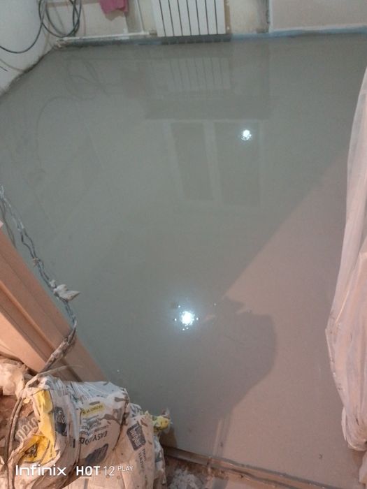 Наливные полы, выравнивание пола.