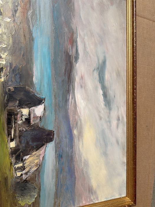 Tablou,pictura in ulei pe panza ,peisaj Islanda,semnat