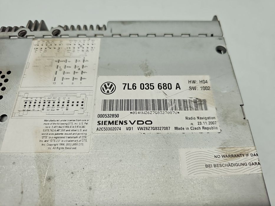 Radio CD cu navigatie Volkswagen Touareg (7LA, 7L6) [Fabr 2003-2010] 7