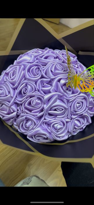 Рози от сатен / букети