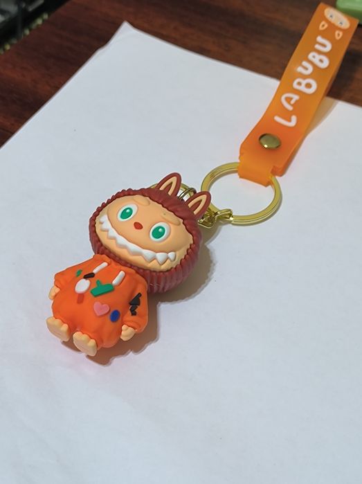 Лабубу брелок оранжевый