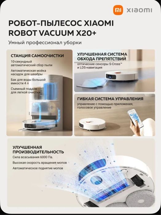 Xiaomi X20 plus.Xiaomi X20 pro.Xiaomi X20 max робот пылесос