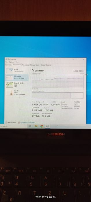 Laptop notebook Medion Akoya e1232t, 500gb, 4 gb ram, intel