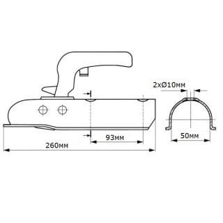 Лапа за теглич на ремарке 800кг. №2941