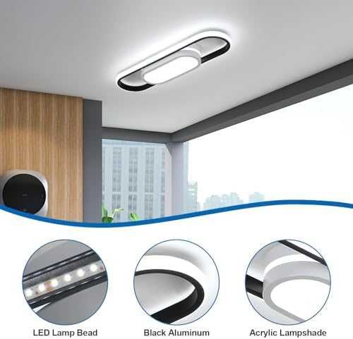 Riserva LED плафон 30W 6500K черен