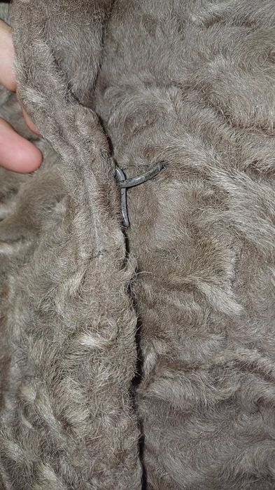 Кафяво палто  естествен косъм L