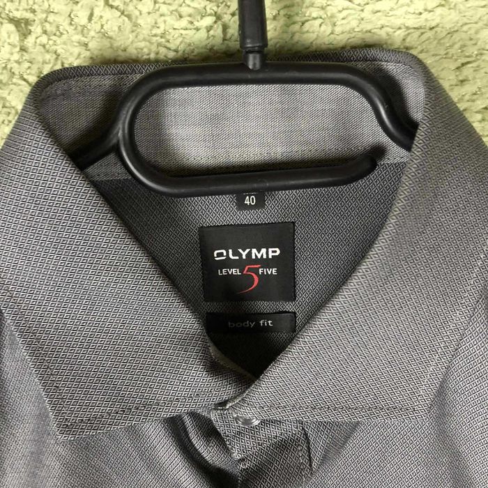 Cămașă OLYMP Gri Închis, Elegantă, Mărimea M-L