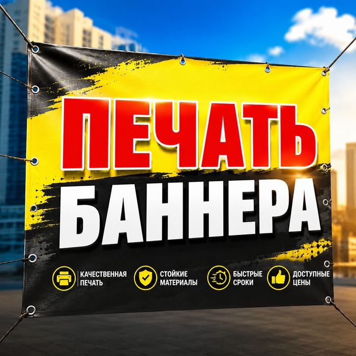 Печать на баннере