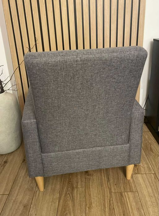 Fotoliu gri din material textil, stare foarte buna,  JYSK!