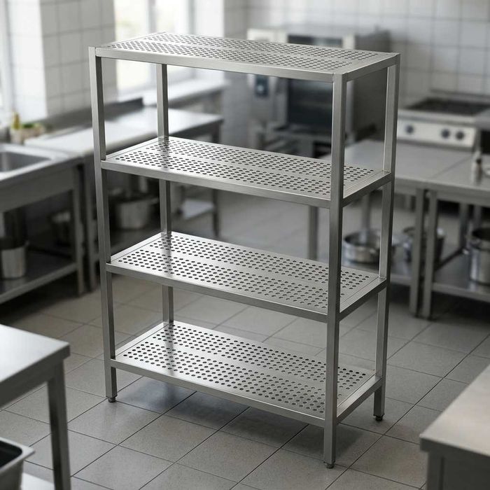 Perforatsiyali Nerjaveyka stellaj / Перфорированный стеллаж 4 полки