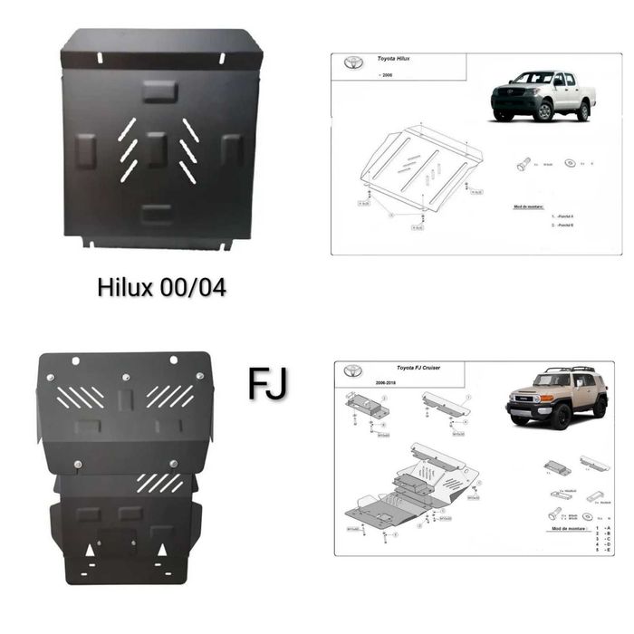 Защитни плочи за под двигател, протектор ,Toyota Mitsubishi Suzuki JEEP Ford Isuzu Subaro KIA Mercedes Volkswagen LADA