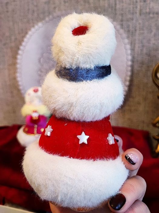 Дед мороз и Снегурочка пенопласт,СССР(реставрация-ручная работа) )