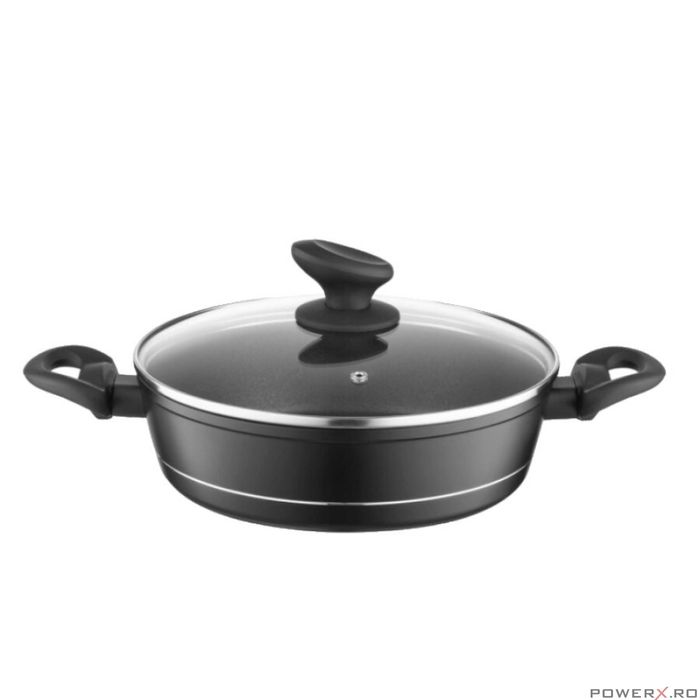 Oala joasa din aluminiu forjat, cu capac, 20cm, 1.3L, invelis