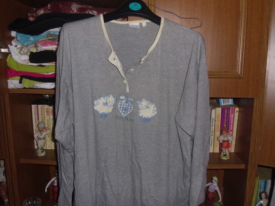 capotel saten cu pijama bumbac