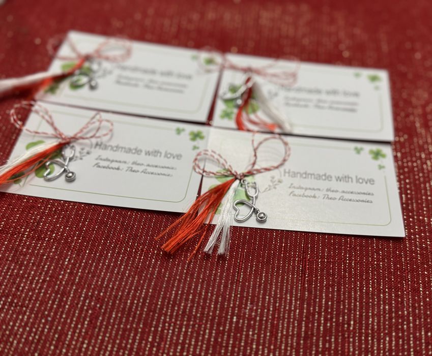 Martisor ingeras,inima, stetoscop