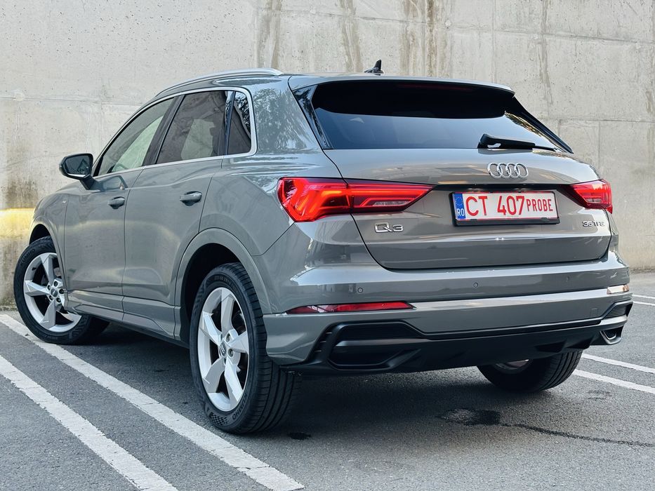 Audi Q3 SLine/NardoGray/Anvelope NOI/Cutie Automata/Virtual cockpit/Faruri stopuri Full LED/Semnalizari dinamice/Lane assist/Franare automata/Garantie