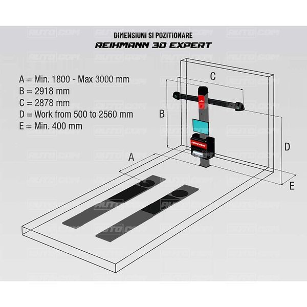 Stand directie roti Aparat Profesional Geometrie roti REIHMAN 3D X PRO