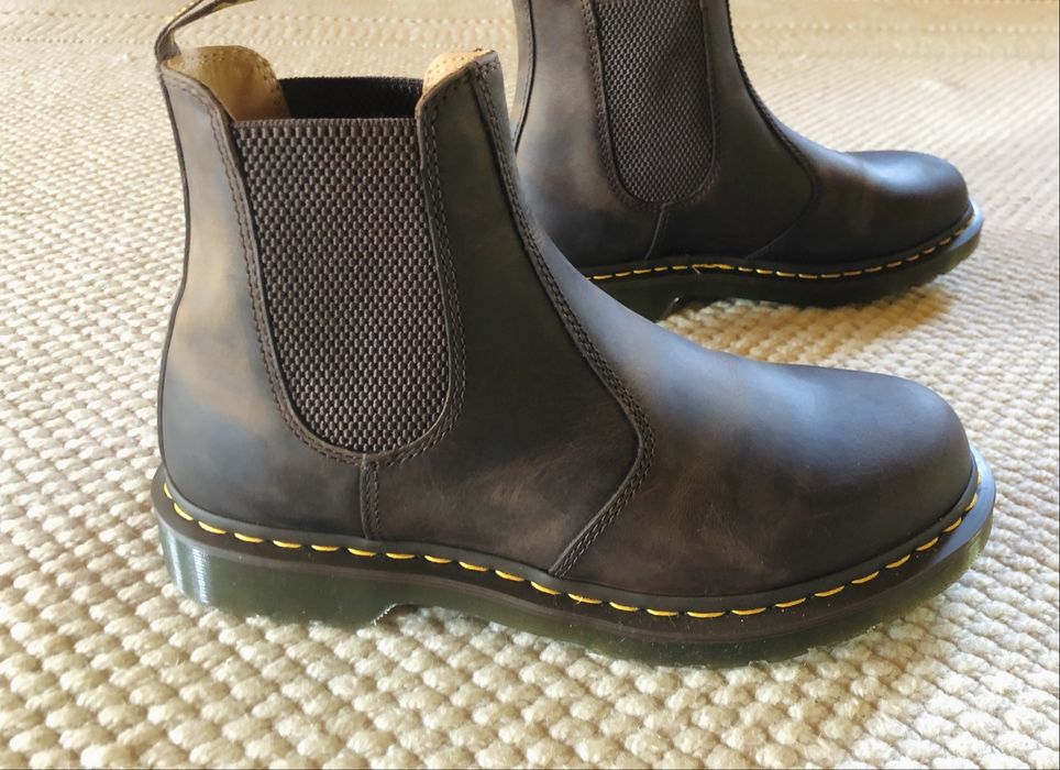 Dr. Martens мъжки кожени боти Dark Brown — Crazy Horse #43
