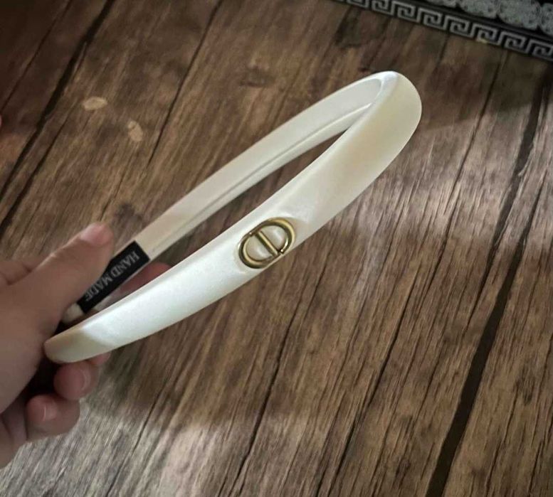 Женский ободок, белый, мягкий