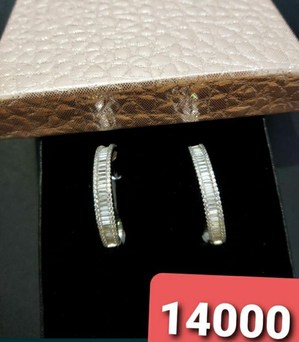 Серебряные серьги и кольца 925*