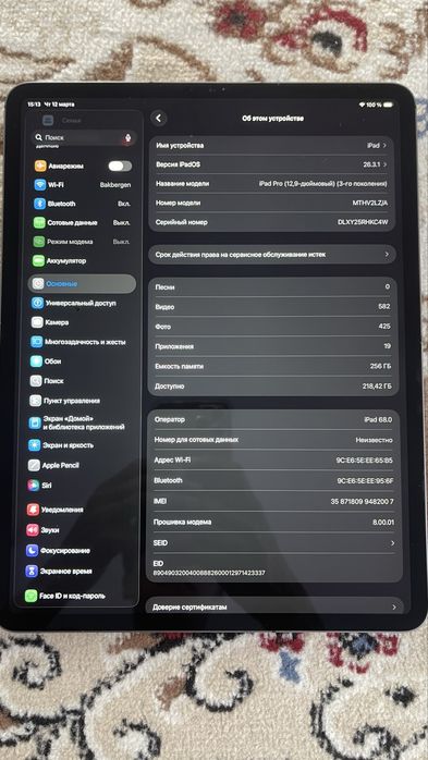 Ipad pro 12.9 256gb
