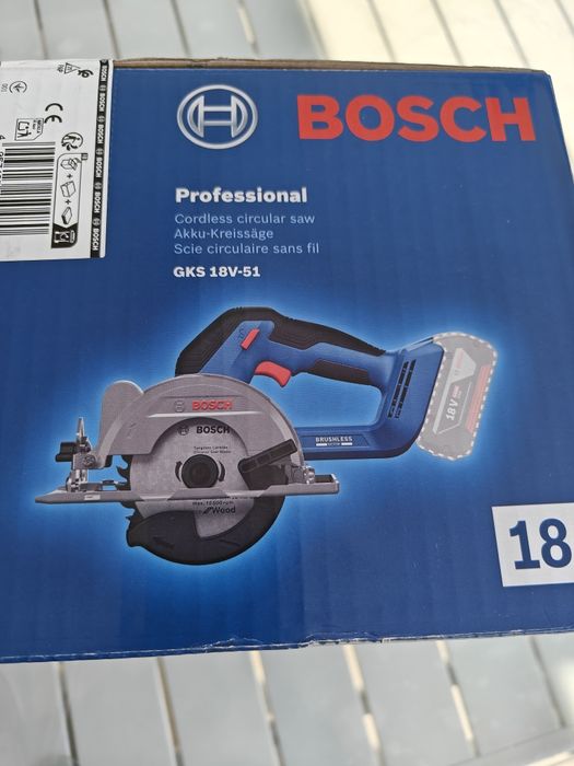 Bosch GKS 18V-51 - Li-Ion, 18 V, - Ah, 140x20 mm,, SOLO.nou.