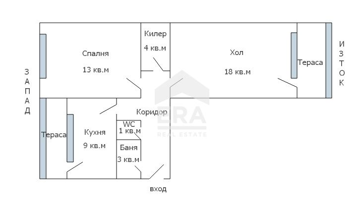 Двустаен апартамент за продажба, с отделна кухня, в кв. Младост 2, Вар