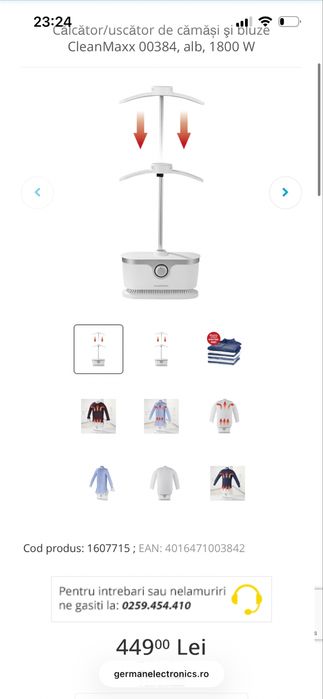 Calcator / uscator / aparat de calcat camasi / tricouri CleabMaxx