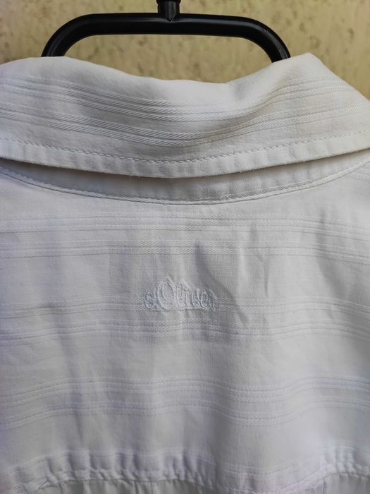 Camasa alba s.Oliver, maneca scurta, XL